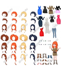  Bright fashion set: a collection of hair styles