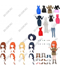  Custom set of fashionable characters