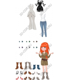  Universal animated fashionable character