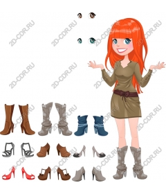Fashionista with a stylish collection of shoes