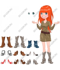 Fashionista shoes Clipart