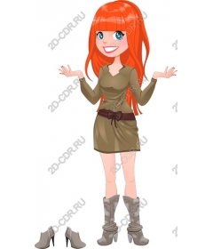  Bright red-haired fashion