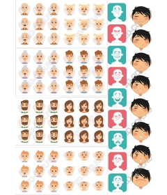  A diverse collection of emotional avatars
