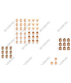  A set of portraits of the various characters