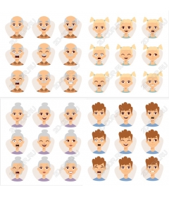  A set of emotional faces