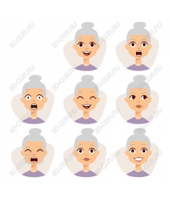  A set of "Grandma's emotions"