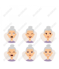 Package "Expressive emotions grandmother"