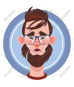  Emotional cartoon character