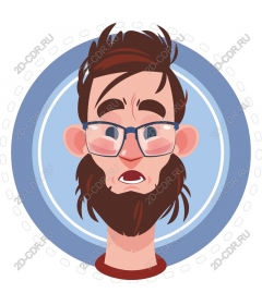 Strange confused man