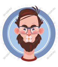  A strange bearded man with a pacifier