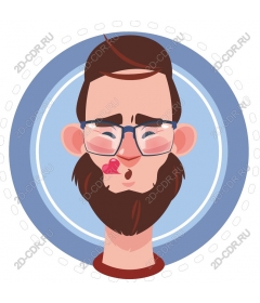  Причудливый хипстер в очках