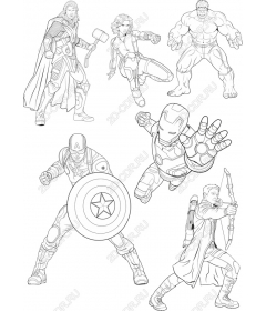 Set of superheroes