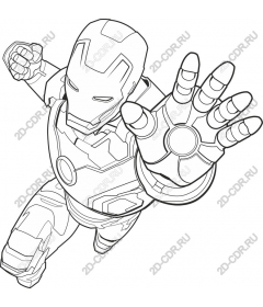 Dynamic superhero Edition with a linear drawing