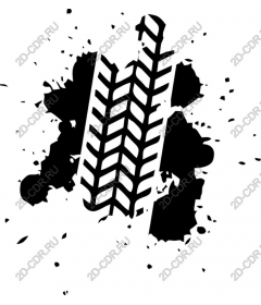 Dynamic tread tires with splatter effect