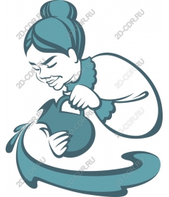 Graceful woman pouring water