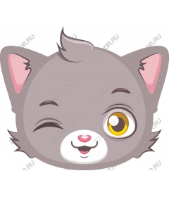 Winking face cat