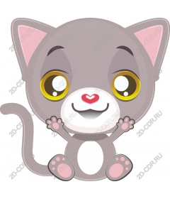  Cute gray kitten