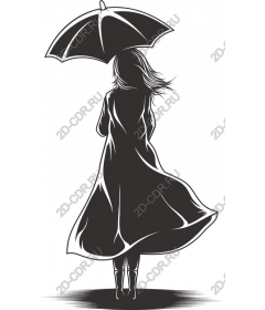  Elegant woman with parasol
