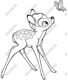  Fancy fawn and butterfly