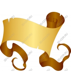  Elegant banner with gold ribbon