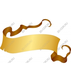  Elegant banner with gold ribbon