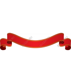  Elegant banner with red ribbon