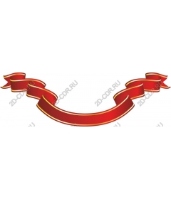  Elegant banner with red ribbon