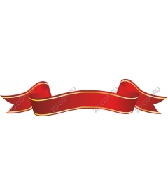  Elegant banner with red ribbon