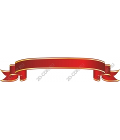  Elegant banner with red ribbon