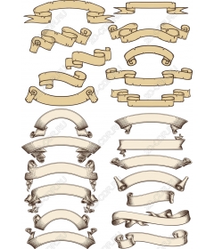 Набор клипартов «Винтажная лента»