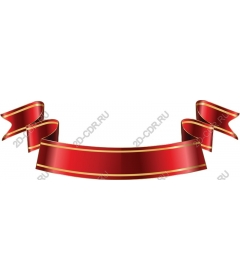  Elegant banner with red ribbon