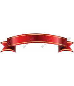  Elegant banner with red ribbon