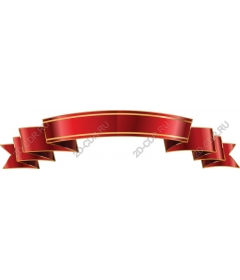  Elegant banner with red ribbon
