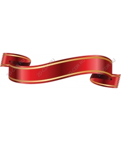  Elegant banner with red ribbon for holiday events