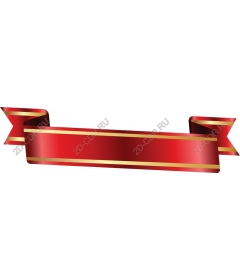  Elegant banner with red ribbon