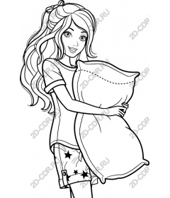  Charm girls with cushion