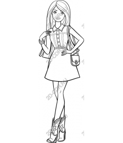  The chic fashionable young woman