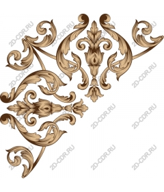 Exquisite flower pattern in the Baroque style