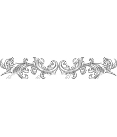  Elegant decorative floral border