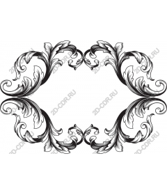  Elegant floral decorative frame