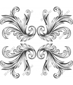  Elegant floral motif Baroque