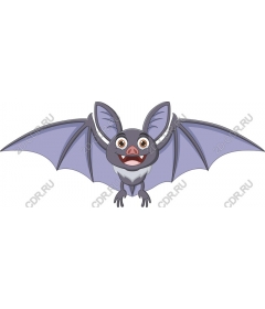 Friendly cartoon bat