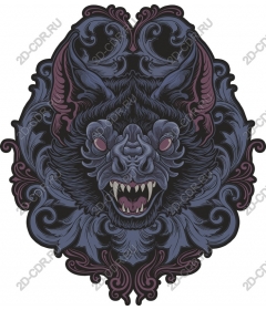 Gothic head of a bat