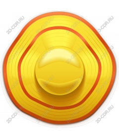  Bright yellow straw hat