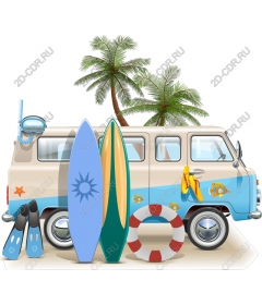 Tropical van surf