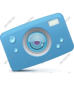 Bright blue camera