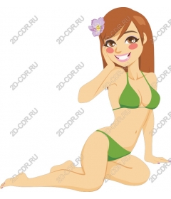 Fun summer beach girl