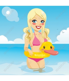 Summer bliss: happy girl on the beach