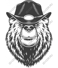 The head of the bear cowboy
