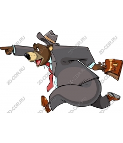 Playful business bear